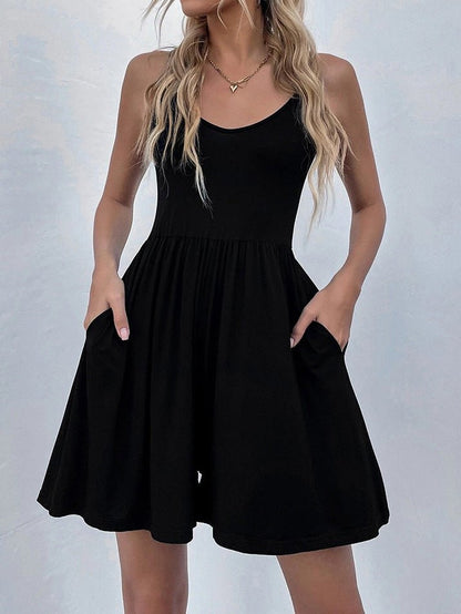 Women's Jumpsuits Sling Pocket Sleeveless Jumpsuit - LuckyFash™