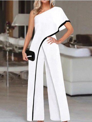 Women's Jumpsuits Sloping Shoulder Irregular Jumpsuit - LuckyFash™