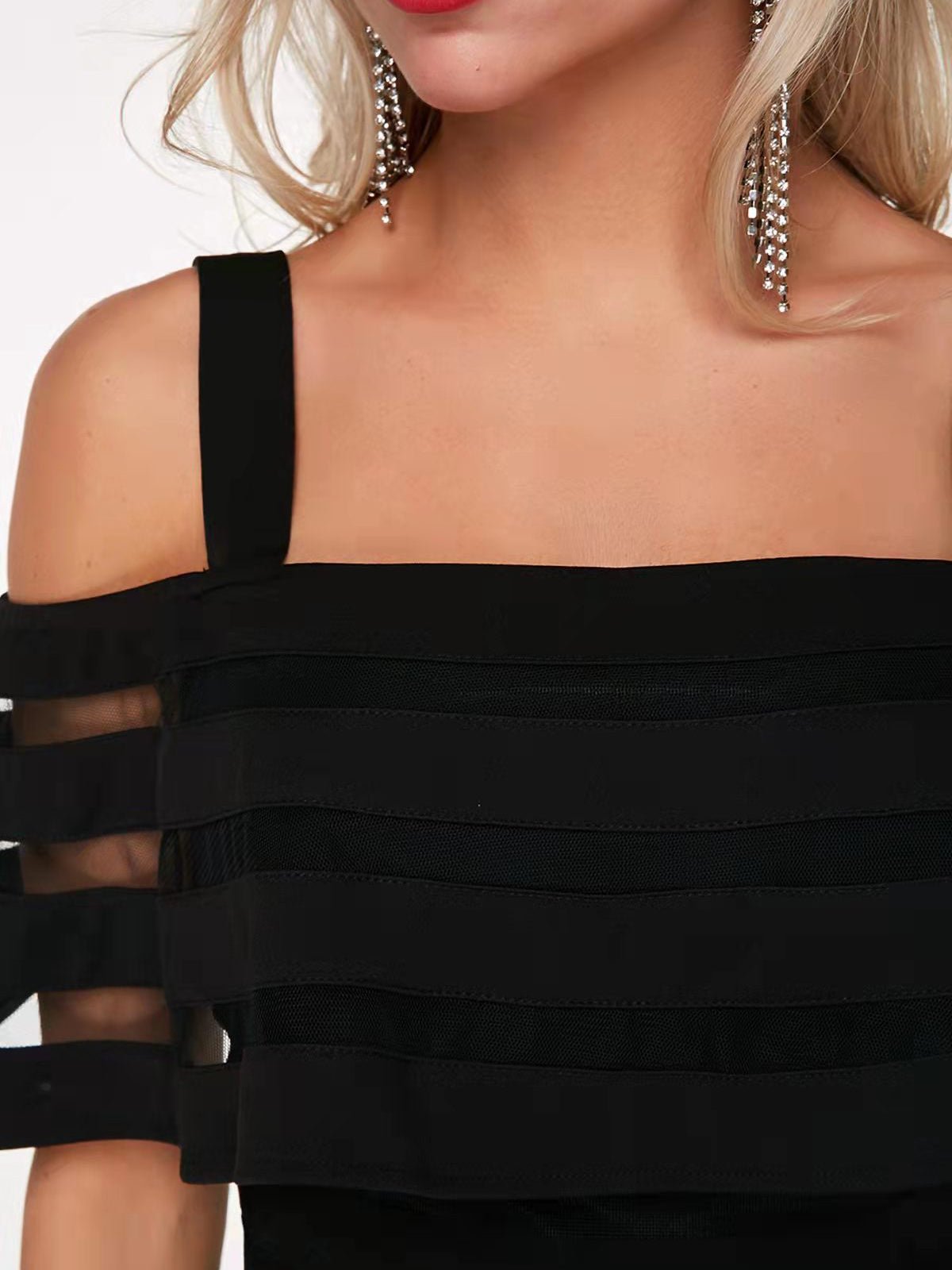 Women's Jumpsuits Solid One Shoulder Mesh Sling Jumpsuit - LuckyFash™