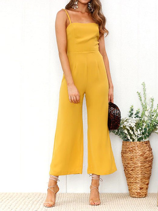 Women's Jumpsuits Solid Sling Sleeveless Casual Jumpsuit - LuckyFash™
