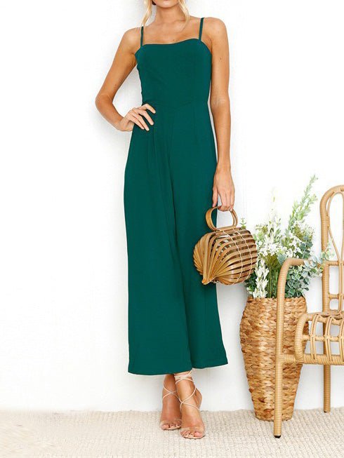 Women's Jumpsuits Solid Sling Sleeveless Casual Jumpsuit - LuckyFash™