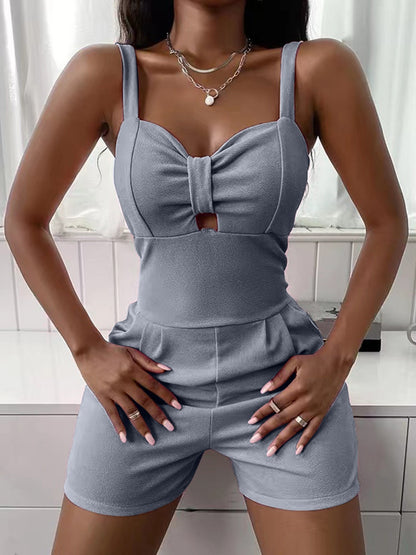 Women's Jumpsuits Solid V-Neck Slim Fit Sports Jumpsuit - LuckyFash™