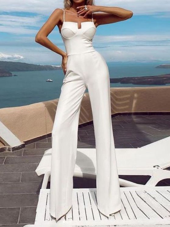 Women's Jumpsuits Suspender Sleeveless Slim Jumpsuit - LuckyFash™