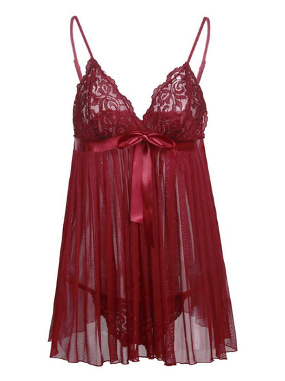 Women's  Lace Sheer Red Lingerie - LuckyFash™