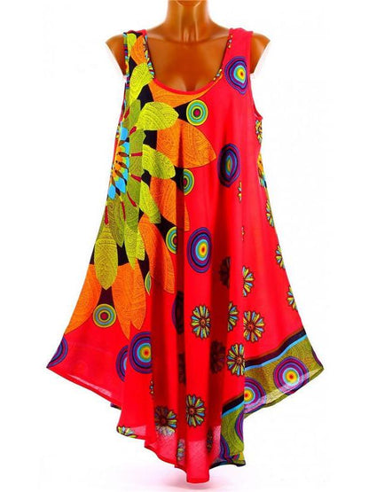 Womens loose Print Dress - LuckyFash™
