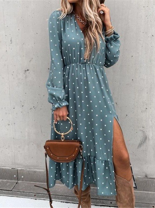 Women's Wave Point Pattern Dress - LuckyFash™