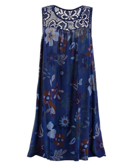 Women's Sleeveless Dress With Lace - LuckyFash™