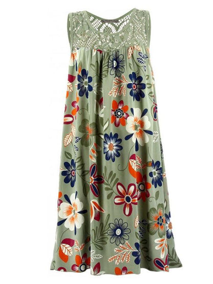 Women's Sleeveless Dress With Lace - LuckyFash™