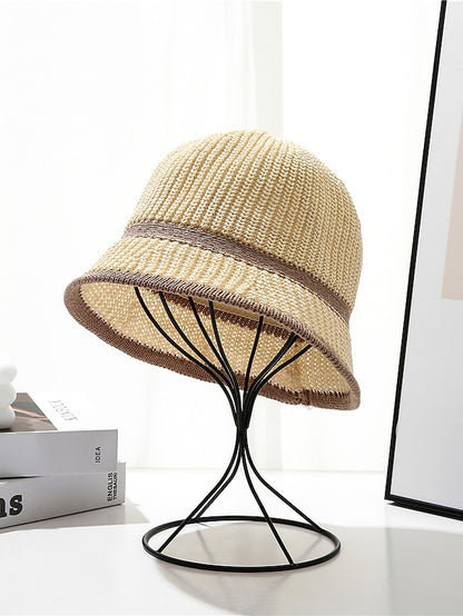 Women's Slouchy Beanie Hat Home Daily Stripes and Plaid Knit Casual Sweet Breathability Comfortable Elastic 1 pcs - LuckyFash™