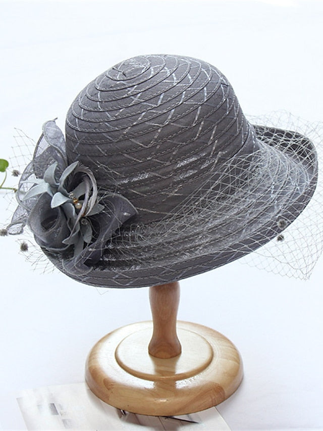 Women's Hat Bucket Hat Sun Hat Black Purple Pink Party Outdoor Dailywear Floral Floral Portable Windproof Comfort - LuckyFash™