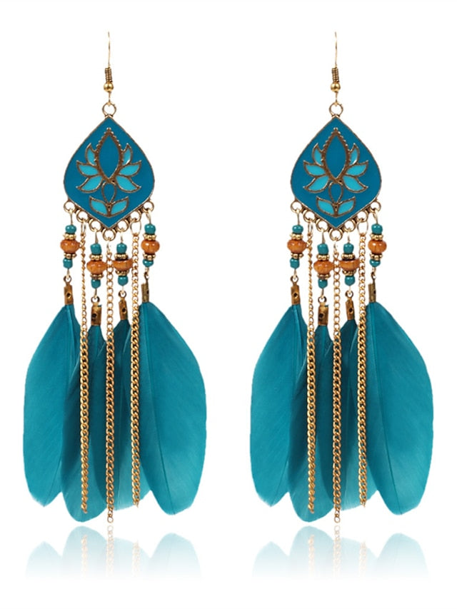 Women's Earrings Ethnic Style Street Color Block Earring - LuckyFash™