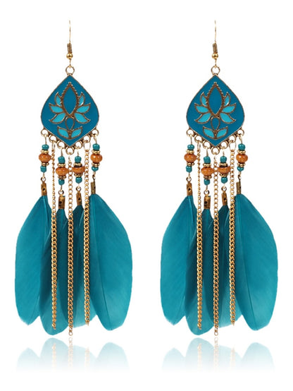 Women's Earrings Ethnic Style Street Color Block Earring - LuckyFash™