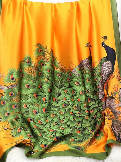 Long Style Soft Scarf Women Animal Print Shawl Wrap Hijab Scarves Female Bandana Satin Head Scarf Beach Pareo Stoles - LuckyFash™