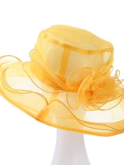 Women's Hat Bucket Hat Sun Hat Black Blue Purple Party Outdoor Dailywear Floral Floral Portable Windproof Comfort - LuckyFash™