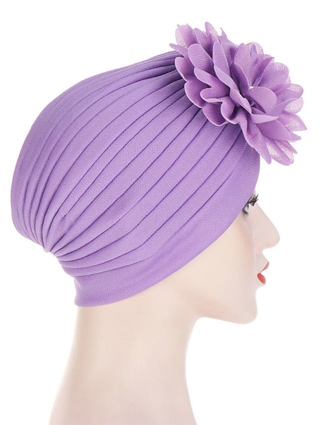 Multi Colors Bandanas Women Stretchy Turban Flower Muslim Hat Headband Wrap Female Hijab Indian Cap Head Wrap for Women - LuckyFash™