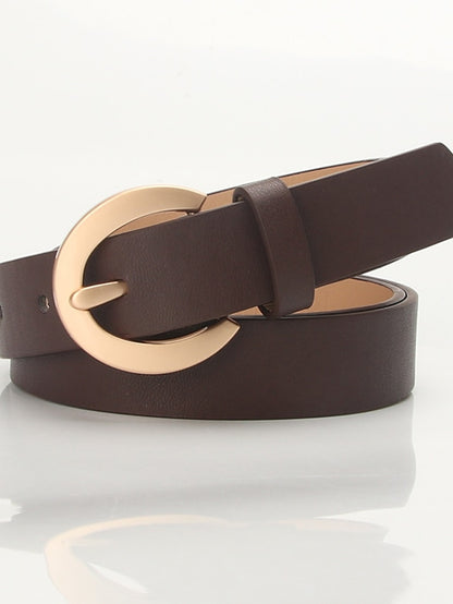 Women's Unisex PU Buckle Belt PU Leather Prong Buckle D-ring Casual Classic Gift Daily White Black Orange Brown - LuckyFash™