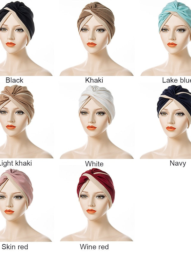 Women's Turban Home Daily Holiday Patchwork Quilted Polyester Casual Sweet Casual Casual / Daily Convenient 1 pcs - LuckyFash™