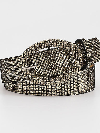 Women's Belt Leather Silver Light Yellow Fuchsia Gold Waist Belt Daily Pure Color - LuckyFash™