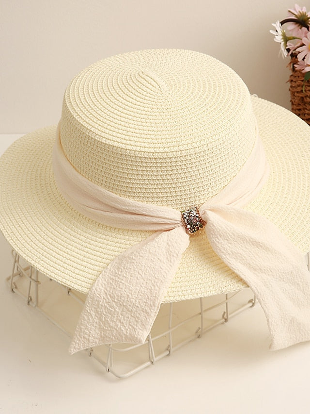 Women's Sun Hat Straw Hat Holiday Straw Vacation Casual Nordic Style Breathability Outdoor Comfortable 1 pcs - LuckyFash™