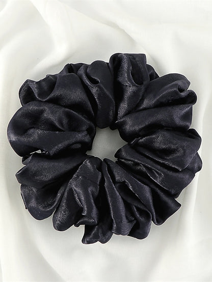 Plain Malaysian Bunch Hair Tie Women Silk Linen Ribbon Wrist Shawl Muslim Hijab Bonnet Volumizing Scrunchie Headband - LuckyFash™