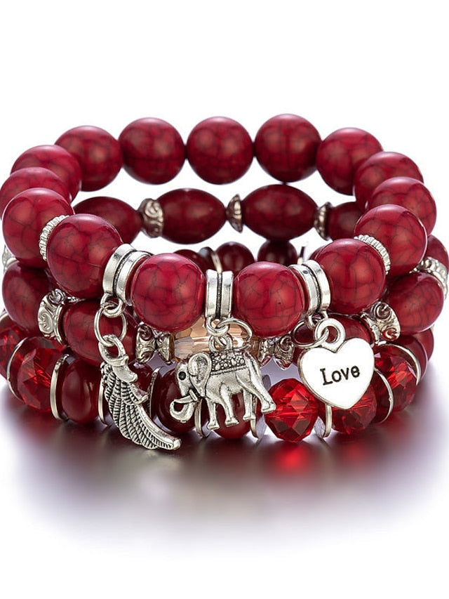 Women's Bracelets Artistic Party Color Block Bracelets & Bangles / Beige / White / Red / Blue / Fall - LuckyFash™