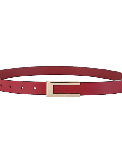 Women's Belt Genuine Leather Red Brown Black Red Brown Waist Belt Daily Holiday Dress Solid Color / Coffee - LuckyFash™
