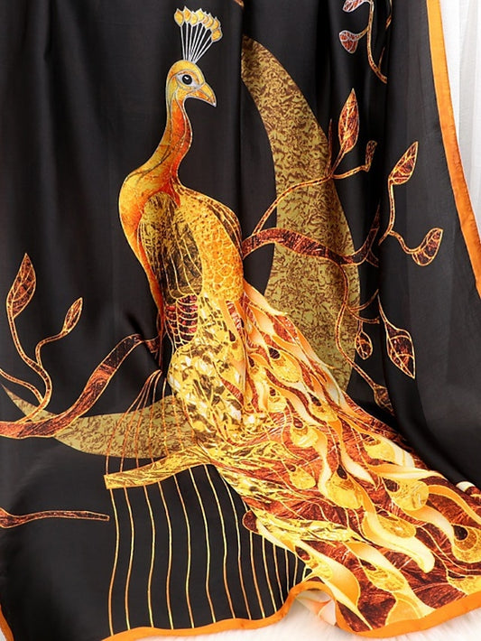 Long Style Soft Scarf Women Animal Print Shawl Wrap Hijab Scarves Female Bandana Satin Head Scarf Beach Pareo Stoles - LuckyFash™