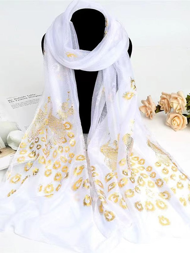 New Peacock Feather Shawls and Wraps for Party Dress Wedding Cape Bride Dress Shawl Women Wrap Shoulder Scarf - LuckyFash™