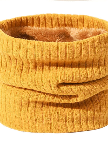 Women's Infinity Scarf Party Black Scarf Pure Color Red Khaki Fall Winter Unisex - LuckyFash™