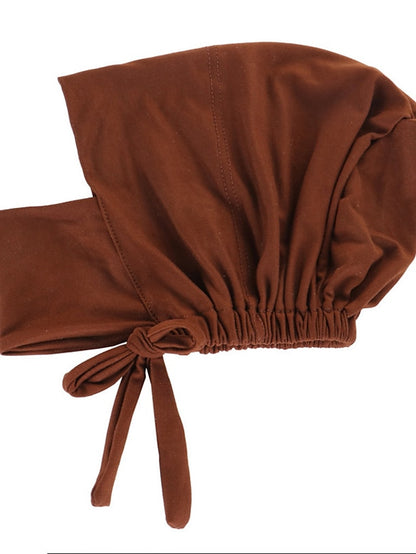 Soft Adjustable Inner Hijab Caps Muslim Stretch Tie Back Jersey Cap Islamic Underscarf Bonnet Female Headscarf Headwrap Arab Turban - LuckyFash™