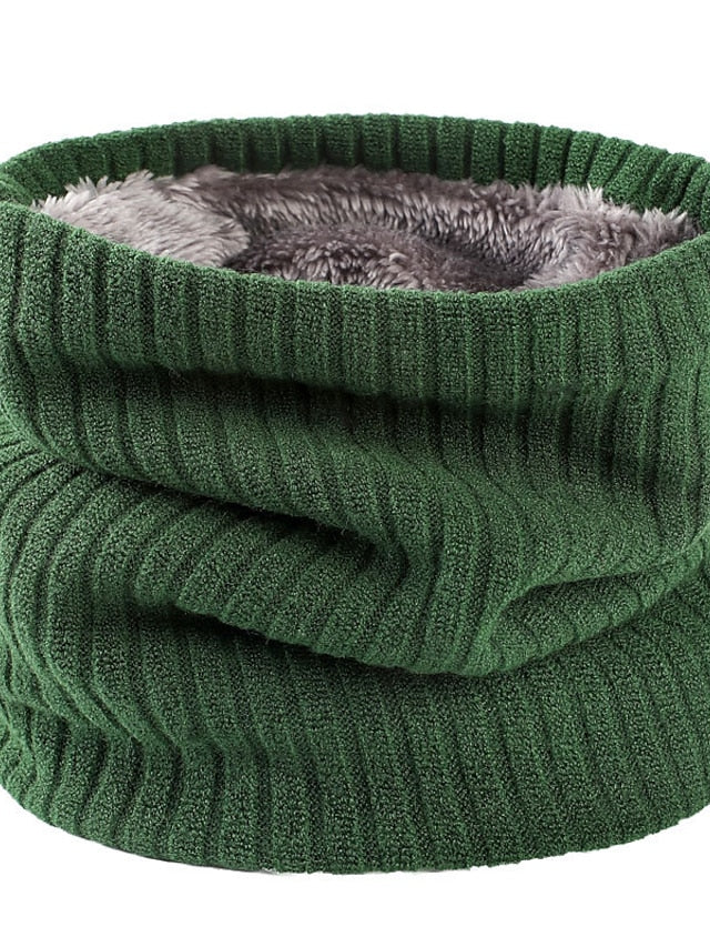 Women's Infinity Scarf Party Black Scarf Pure Color Red Khaki Fall Winter Unisex - LuckyFash™