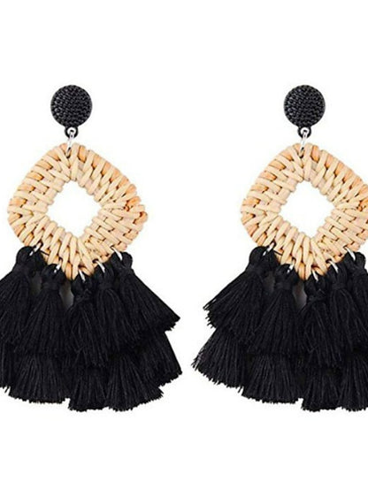 Women's Earrings Ethnic Style Street Pure Color Earring - LuckyFash™
