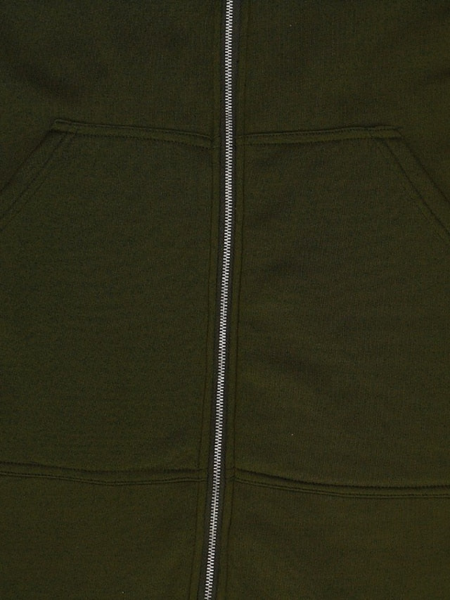 Fleece Jacket Streetwear Zip Up Front Pocket Black Blue Light Grey Solid Color Street Hoodie Long Sleeve for Women - LuckyFash™