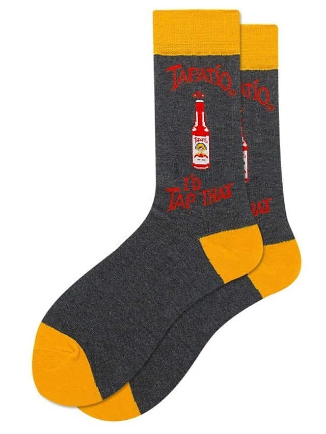 Unisex Crew Socks Work Daily Holiday Animal Patterned Dot Flower Polyester Cotton Simple Casual Lolita Casual Cute Casual / Daily 1 Pair - LuckyFash™