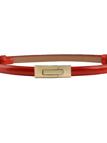 Women's Skinny Belt Party Street Dailywear Holiday Gold Silver Belt Pure Color Blue Fall Winter Spring Summer - LuckyFash™