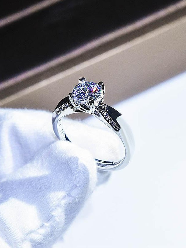 Wedding Ring For Women's Anniversary Party Evening Gift Imitation Diamond Alloy Classic - LuckyFash™