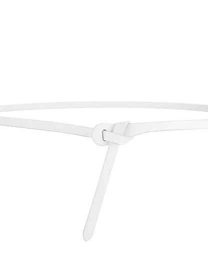 Women's Skinny Belt Party Street Dailywear Holiday Black White Belt Pure Color Red Fall Winter Spring Summer - LuckyFash™