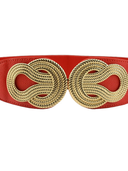 Women's Buckle Party Wedding Street Dailywear Camel Black Belt Pure Color Red Fall Winter Spring Summer - LuckyFash™