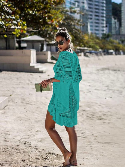 Womenâ€˜s Green Black Blue Long Sleeve Pure Color Lace up Winter Fall Autumn Crew Neck Hot Winter Dress Fall Dress Loose Fit One-Size - LuckyFash™