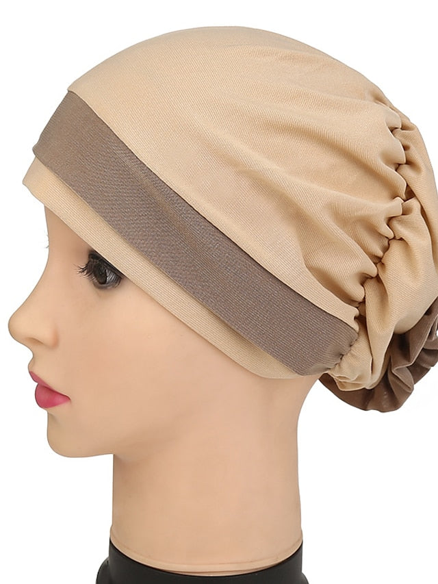 Stretch Inner Hijab Caps Muslim Hat Turban Femme Musulman Turbante Ready To Wear Hijab Bonnet Flower Indian Headwrap Loss Hair Cover - LuckyFash™