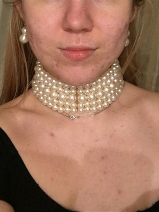 Women's necklace Chic & Modern Party Pure Color Necklaces / Black / Red / Fall / Winter / Spring - LuckyFash™