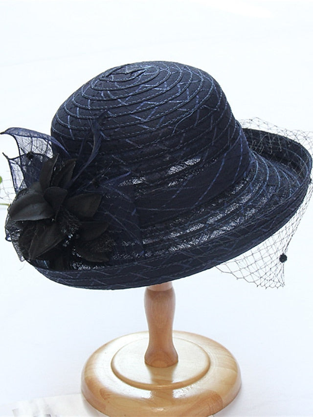 Women's Hat Bucket Hat Sun Hat Black Purple Pink Party Outdoor Dailywear Floral Floral Portable Windproof Comfort - LuckyFash™