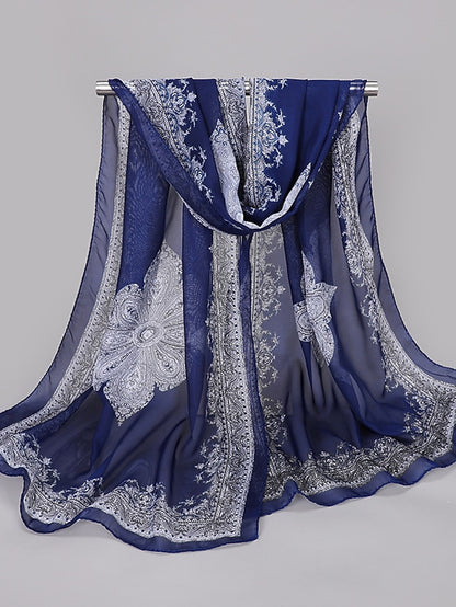 Women's Scarves Gift Daily Holiday Chiffon Vacation Classical Vintage Retro Dancing Casual 1 PC - LuckyFash™