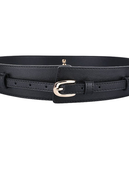 Women's Wide Belt Party Wedding Street Daily Coffee White Belt Solid Color Red Fall Winter Spring Summer - LuckyFash™