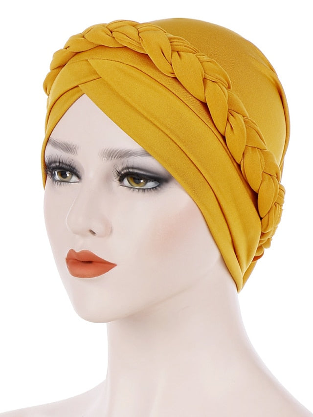 Muslim Women Inner Caps Braid Hijab Cap Comfort Fashion Turban Hat Colorful Cross Shape Chemo Hats Head Wearing Turbante - LuckyFash™