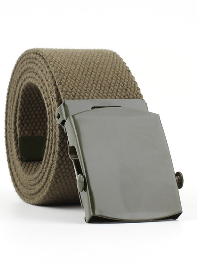 Women's Unisex Web Belt Canvas Sliding Buckle Plain Casual Classic Party Daily Violet Green White Black - LuckyFash™