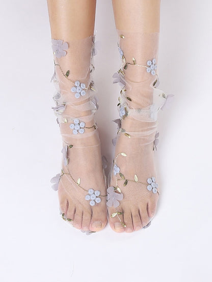 Women's Crew Socks Outdoor Daily Vine Polyester Simple 1 Pair - LuckyFash™