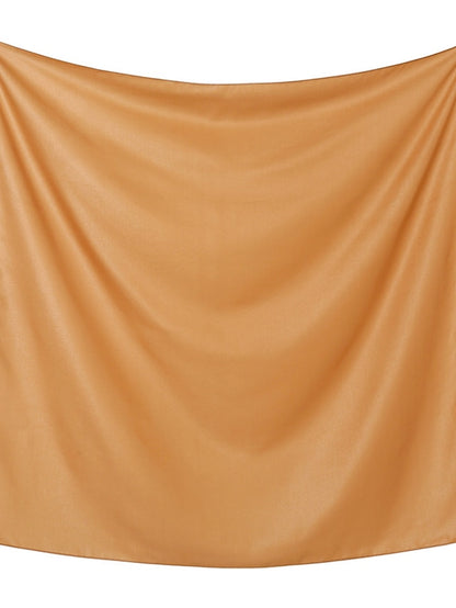 New Solid Color Women Scarf Ethnic Female Headscarf Bright Silk 110*110CM Large Square Scarf Shawl - LuckyFash™