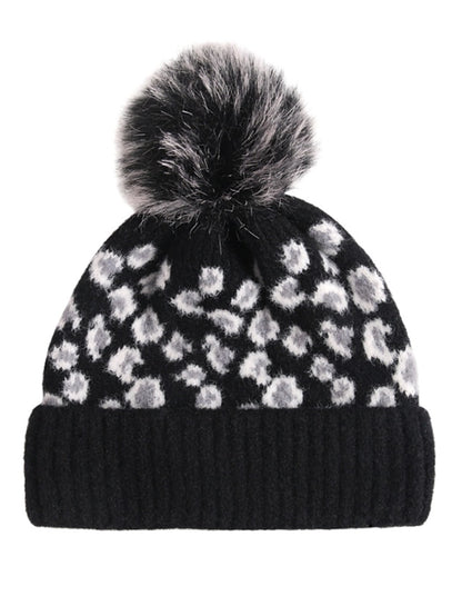 Women's Hat Beanie / Slouchy Black Pink Light Gray Outdoor Home Daily Knit Leopard Portable Windproof Comfort - LuckyFash™