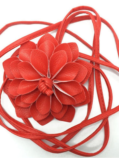 Women's Belt PU Red Blue Brown Beige Skinny Belt Daily Beach Pure Color - LuckyFash™